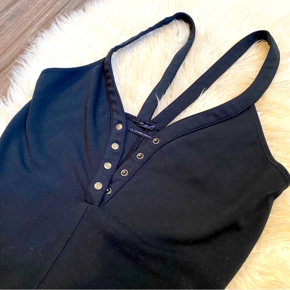 Urban Outfitters Out From Under Plunge Front Button Bodysuit Black Medium - Picture 5 of 14